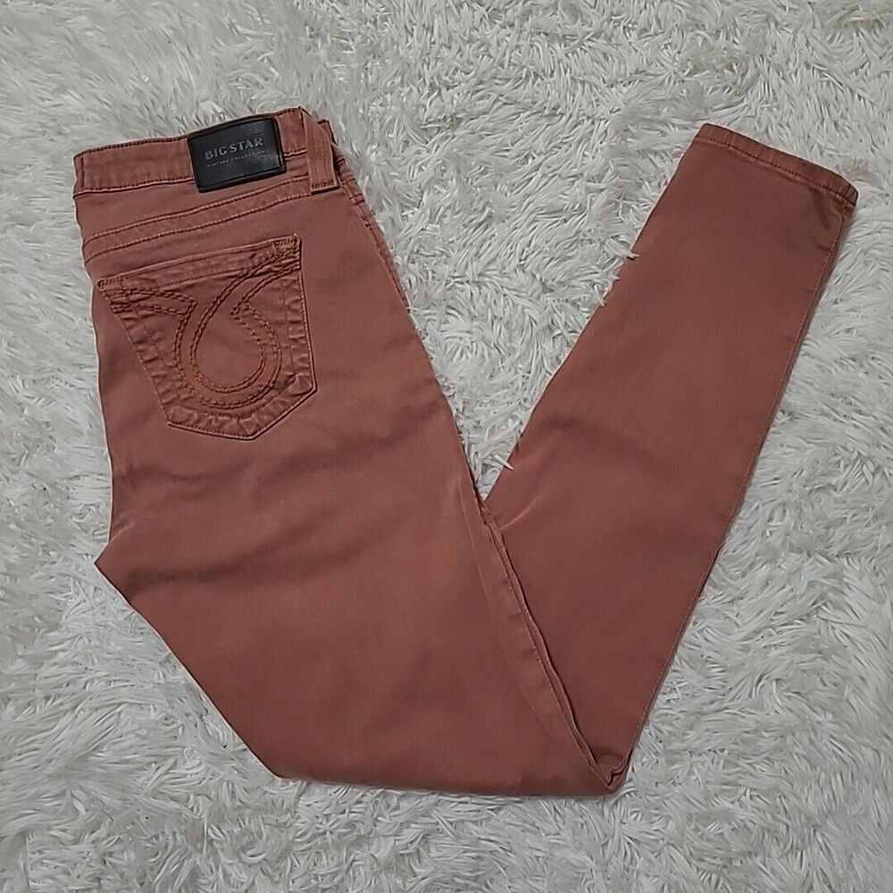 Big Star Alex Skinny Jeans Womens 29R Mauve Pink Stretch Pants Pockets